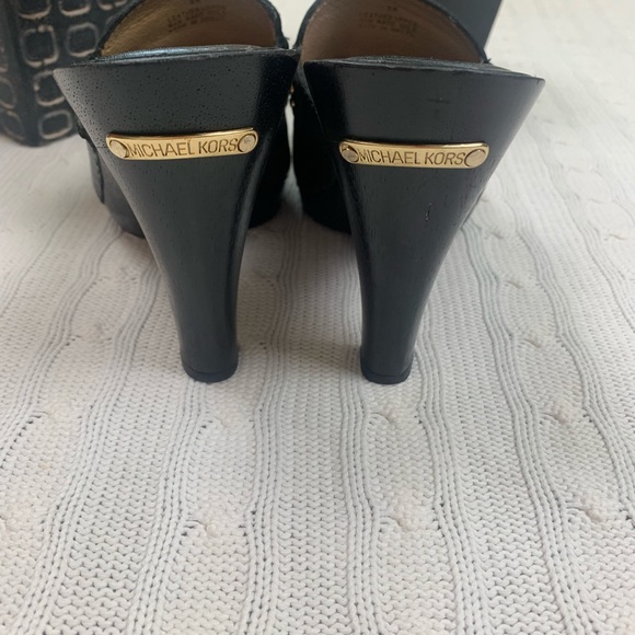 Michael Kors size 8 black tassel mule heels - Picture 3 of 8
